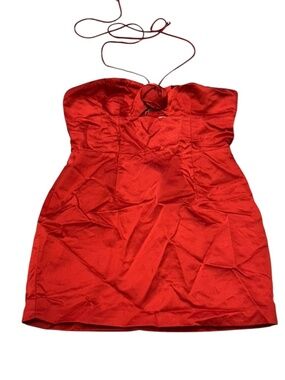 Hello Molly Red Strapless Mini Dress